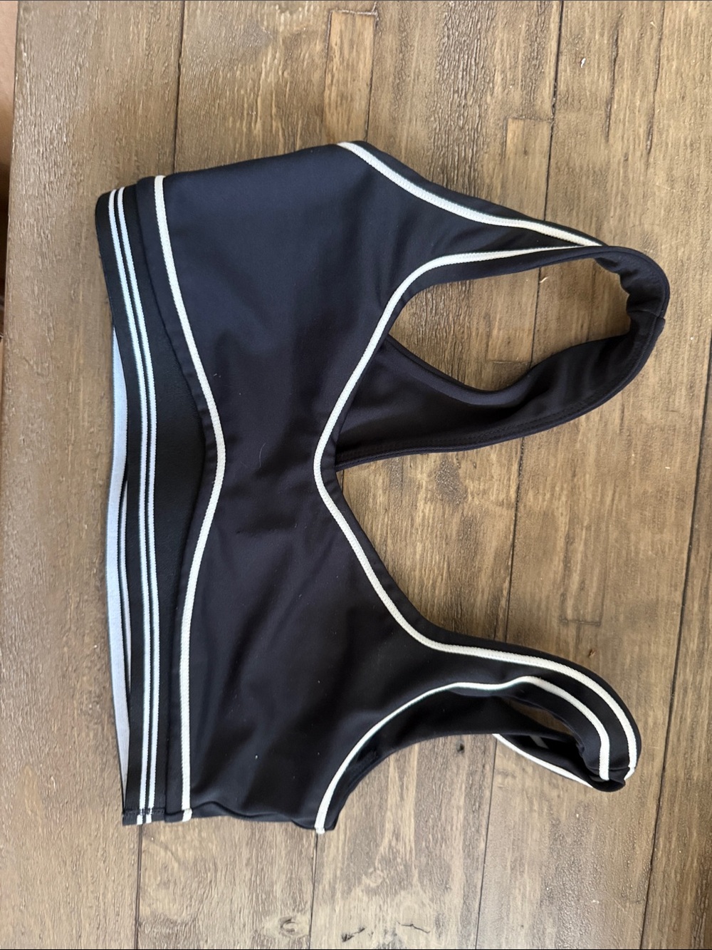 Classic Black Sports  Top with White Trim